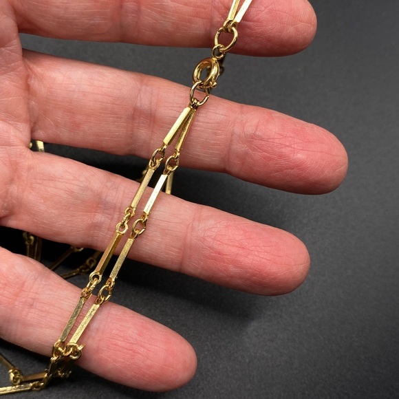 Vintage Gold Tone Double Strand Necklace - Picture 3 of 8